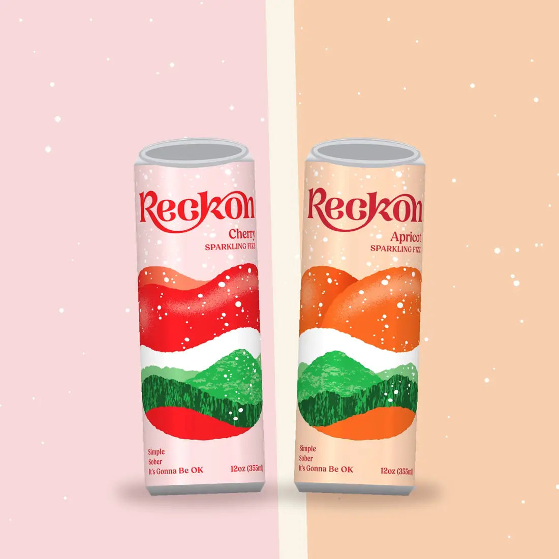 Reckon Cherry and Apricot cans in a tailgate cooler on ice