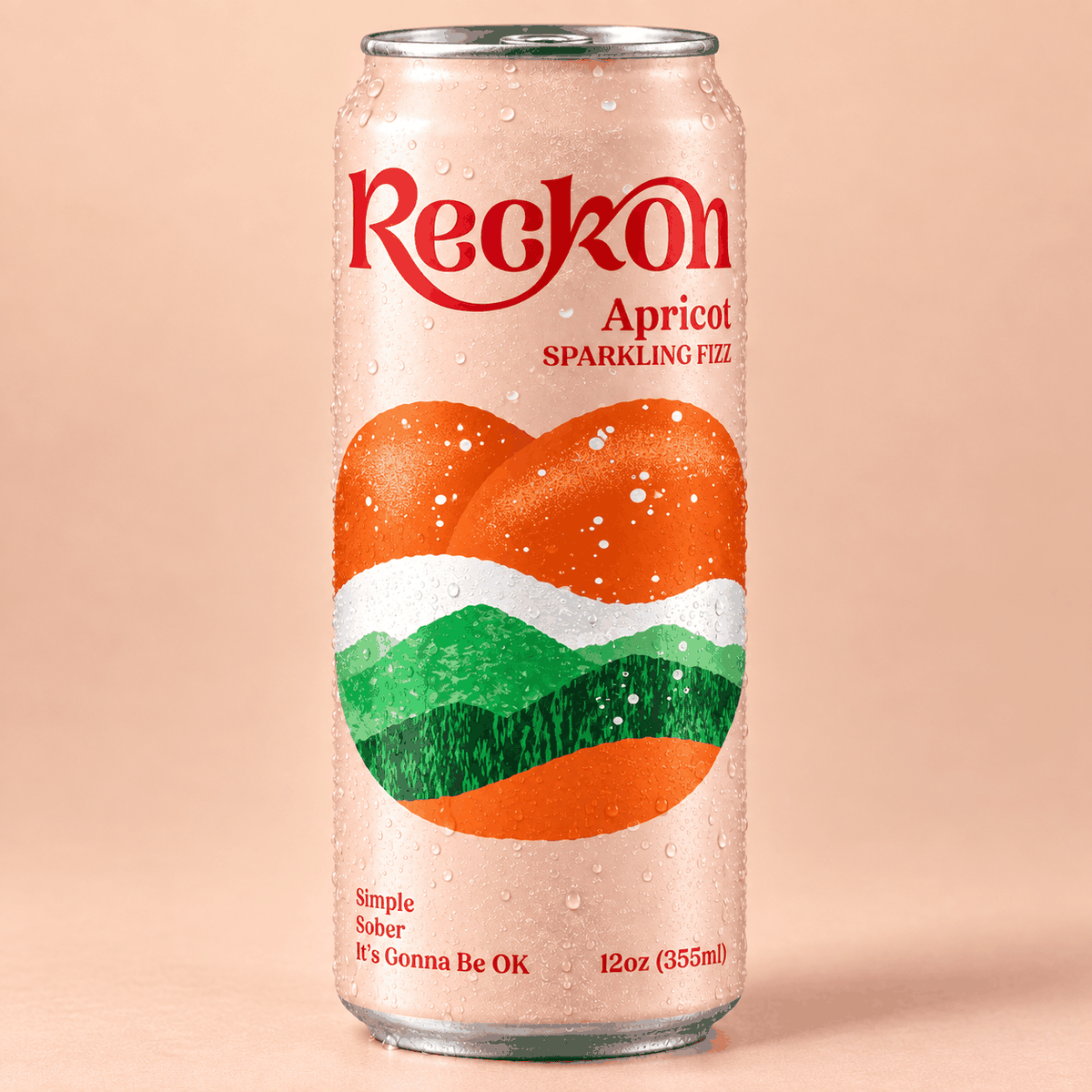 Reckon Apricot sparkling fizz can